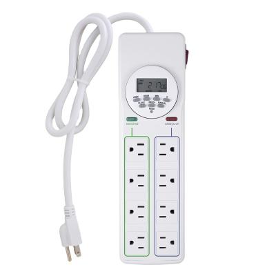 China Multifunctional Timer Surge Protected Power Strip With Digital Countdown Timer Control Switch Power Socket for sale