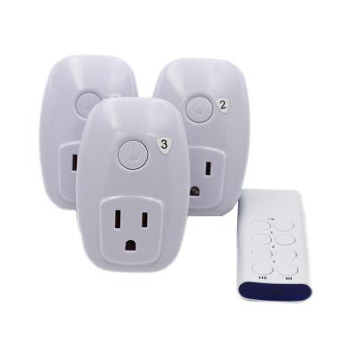 China US RF Control Wireless Socket On/Off Transmission Remote Control Socket Universal Wireless Standard Indoor 1-3 30M 433Mhz FR for sale