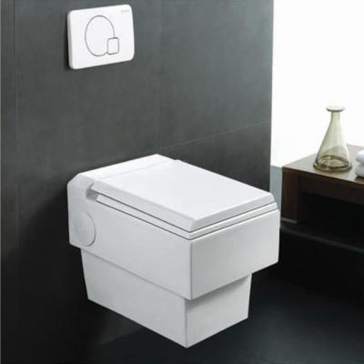 China Double-flux Parflux Hidden Ceramic Cistern Wall Hung Toilet for sale