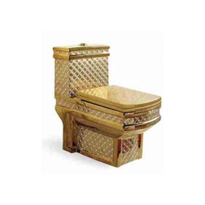 China Cistern Gold Cistern Ceramic Concealed Saudi Arabia Bathroom One Piece Toilet for sale