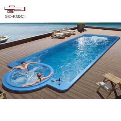 China Large Cruise Ship Party Hotel Bath Pool Free Standing Built-in Constant Temperature Outdoor Hot Tub for sale