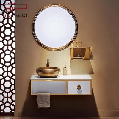 China Royal Classic Bathroom Vanity Bathroom Cabinet With Mirror for sale