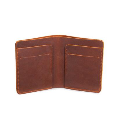 China Simple Hot Selling Wholesale Custom Men's Leather Travel Wallet for sale