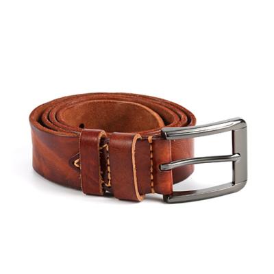 China Casual Adjustable Vegetable Cowhide Waist Dress Fashion Men's Leather Belts Full Grain Buckle Accessory for sale