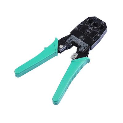 China Clipping & Unprotected Multifunction Crystal Head Wire Stripping Three-purpose Sliver Telephone Cables Pliers Hand Press Pliers Network Cable for sale