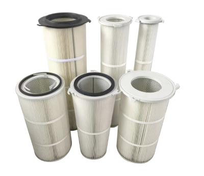 China Air Filtration System Quick Removal Flame Retardant Air Filter Cylindrical Flame-retardant Dust Collector Filter Cartridge Accessories for sale