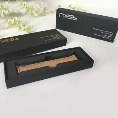 China Wholesale Handmade Luxury Custom Watch Strap Brand Gift Lid Packaging Box Paper Box With EVA Foam Insert for sale