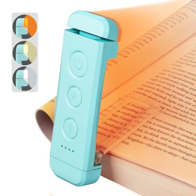 China Minimalist Glocusent Brand Quality Reading Light Light Weight Amber Mini Clip On Book Reading Lamp Portable Rechargeable Light For Bookworms for sale