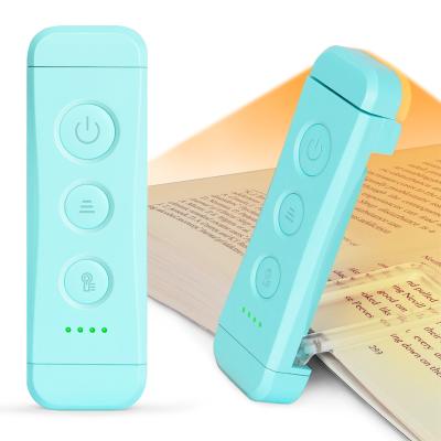 China Mini portable salon eye care amber book reading light durable rechargeable mini led reading clip on book light cue for sale