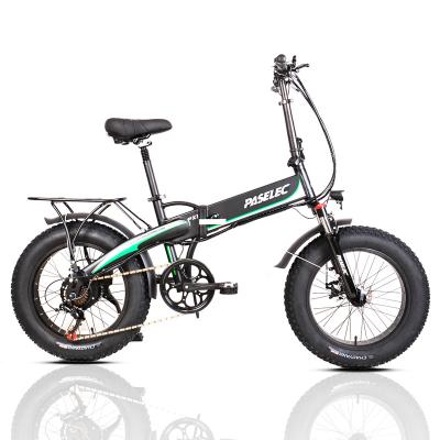 China Aluminum Alloy USA Warehouse Paselec Fat Tire Folding Electric Bike 20