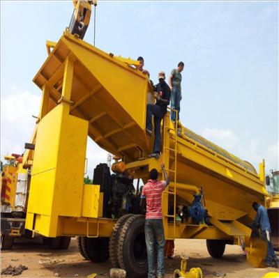 Cina Pianta alluvionale di lavaggio dello schermo del crivello a tamburo del minerale metallifero dell'oro del giacimento detritico del fiume in vendita