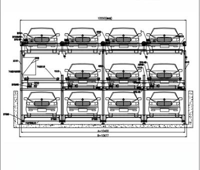 China -1+2 (3 Floors) Automated Intelligent Pit Design Puzzle Parking System for sale