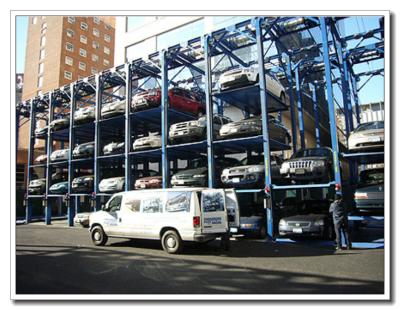 China Multi-Levels and Multi-Rows PJS Fourfold Level Mechanical Hydraulic System Car Stack for sale