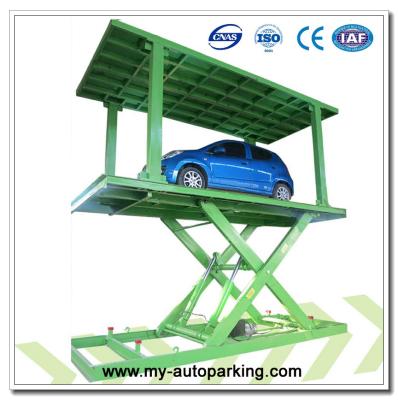 China Diseño de pozo Tijeras de estacionamiento doble ascensor de automóviles/2 elevador de estacionamiento de nivel/ pozo de estacionamiento de automóviles/ elevador subterráneo de estacionamiento hidráulico de automóviles en venta