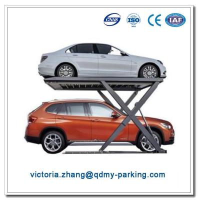 China Elevador de tijeras 2 elevador de estacionamiento vertical estacionamiento de coches apilador elevador de garaje para el sótano en venta