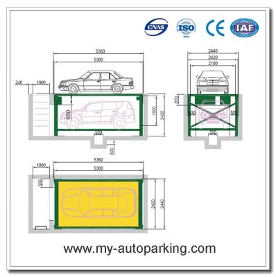 China 2 o 3 coches de varios niveles hidráulico de dos pisos estacionamiento de coches / ascensor subterráneo de coches / apilador hidráulico para el sótano en venta