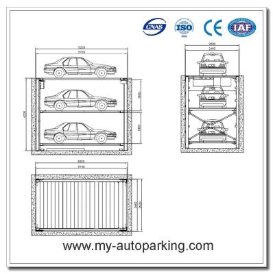 China Diseño de garajes de aparcamiento subterráneos/estacador hidráulico de doble pila/solución de almacenamiento de garajes/elevador de aparcamiento en venta