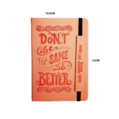 China Custom A5 hardcover notebook journals logo notebook PU cover with elastic band notebook for sale