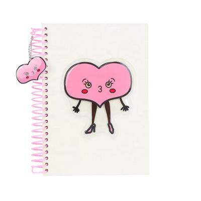 China A5 Spiral Ring Kawaii Notebook With PVC Glitter Cover for sale