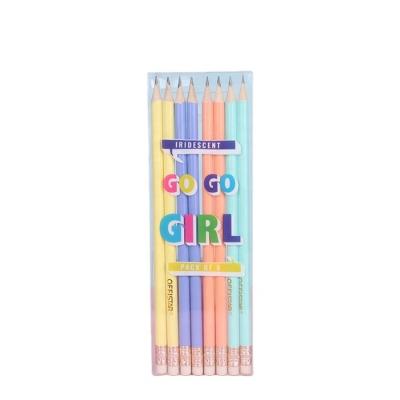 China office & Wholesale High Quality 8pcs Pencil Case School Pencil With Eraser For Kids School Stationery Set for sale