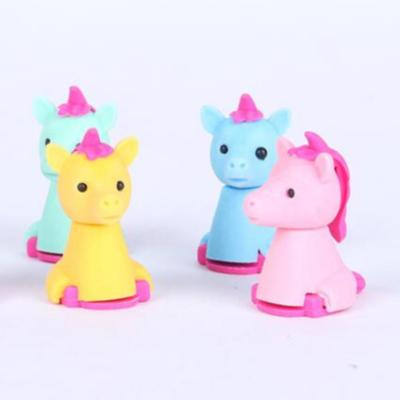 China Cute 3D Ice Cream Shape 5PK 3D Unicorn Shaped School Stationery Set Eraser For Kids Pencil A4 Notebook Kawaii Notebook for sale