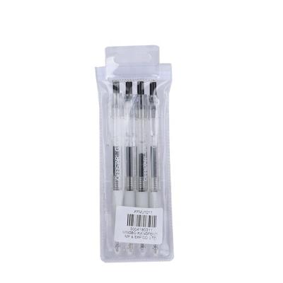 China Promotional Normal Press 4pcs Black Gel Pen Set Office Writing Work Pen Set for sale