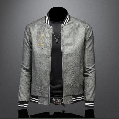 China 2021 New Vintage PU Collar Motorcycle High Quality Leather Jacket Men's Breathable Pilot Jacket for sale