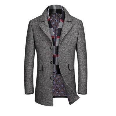 China Breathable Slim Business Casual Wear Men's Long Lapel Anorak Jacket Fashion Winter Coat for sale