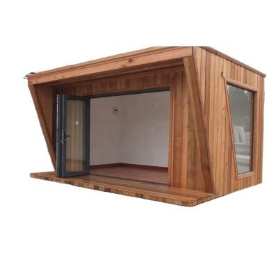 China Wooden Customized Mobile 20ft Parking Lot Booth House For Cafe for sale