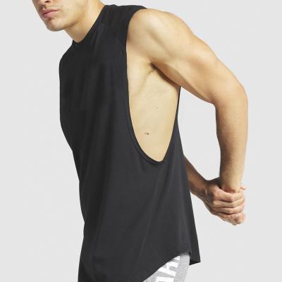 China European and American men's anti-shrink around the neck fitness sleeveless vest breathable for sale