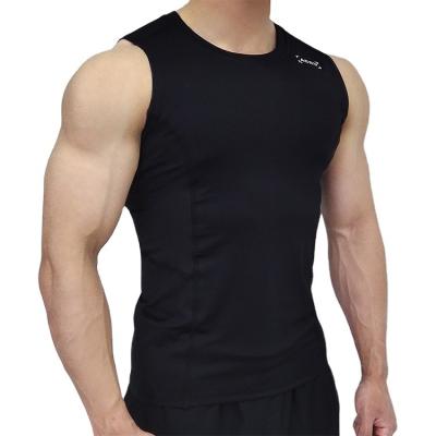 China 2022 Summer QUICK DRY Mens High Elastic Round Neck Fitness Sports Vest Breathable Running Sleeveless Men Training Quick Dry for sale