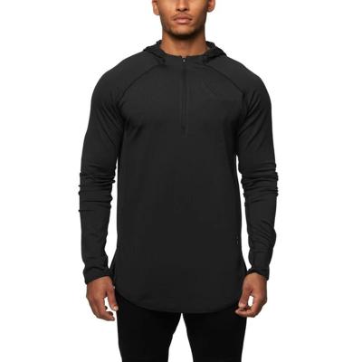 China Breathable Anti-Wrinkle Mens Fitness Running Training Hoodie Pullover for sale