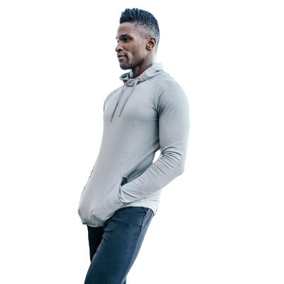 China Men's Casual Fitness Sports Hoodie Plain Running Thin Panel Anti Shrink Without Logo for sale