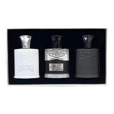 China Body Perfume Set Mens Perfume 30ml*3 Creed Perfumes Set Long Lasting Creed Aventus Silver Mountain Water Body Spray Perfume Gift Box for sale