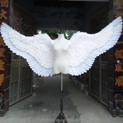 China Rose Handmade Feather Large Nature Festival Decoration Angel Wings for sale