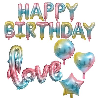 China Wholesale Customized Party Decoration 16/18/40 Inch Gift Happy Birthday Letter Foil Balloons for sale