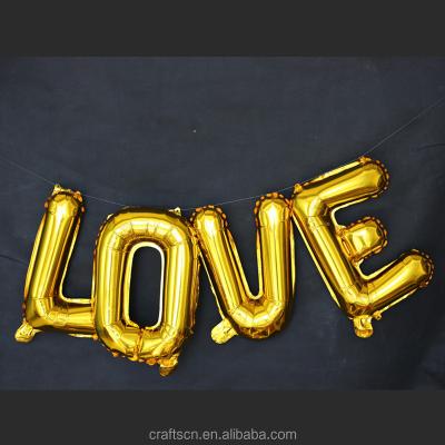 China Decorative Valentine's Day Love Shaped I Love You Foil Balloons for sale