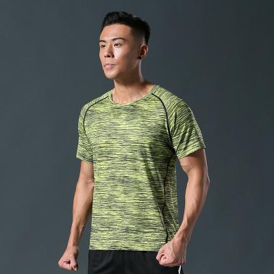 China Custom LOGO Anti-Wrinkle Custom LOGO Breathable Mens Short Sleeve T-shirts Ultra Thin Polyester Spandex Sports Elastic T Shirts For Men for sale