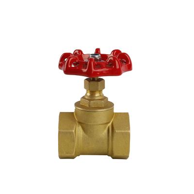 China Home Wheel Handle Gate Valve Kitchen DN50 Female Thread 2 Inch Brass Light Gate Valve for sale