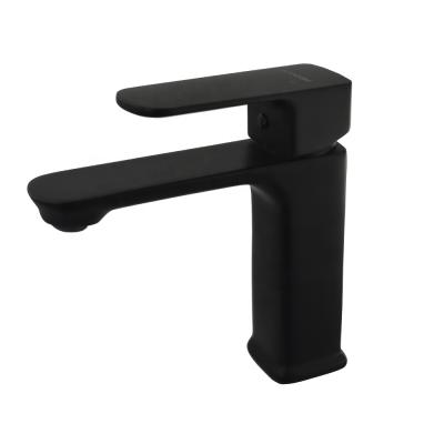 China High Quality Black Color Metered Faucets In Basin Wall Mounted Faucet Bathroom Modern Brass Mixer Tap for sale