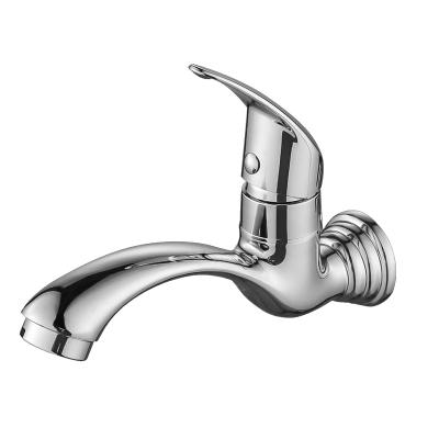 China Metered Faucets Best Rate Single Hole Bathroom Sink Mixer Zinc Cold Chrome Wall Mountede Faucet Faucet for sale