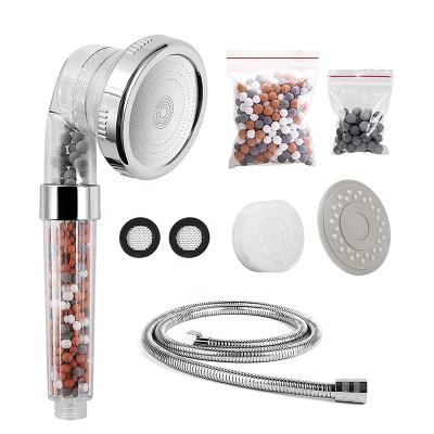 China Without Switch Modern Water Filter Saving Handheld Filtration 3 Settings Spray High Pressure Shower Head for sale