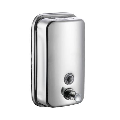 China Cheap Price Foam Soap Dispenser 500 Square 800 1000ml Wall Mount Touch Stainless Steel Manual Liquid Soap Dispenser For Bathroom for sale