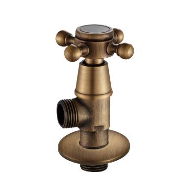 China European high quality general bathroom angle valve 1/2 water valve antique brass stop valve for sale