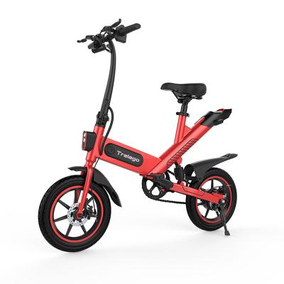 China New EU E bicycle Y14 14inch adult 350W motor 6ah E bicycle electric bicycle steel fast electric cycle e bike for sale