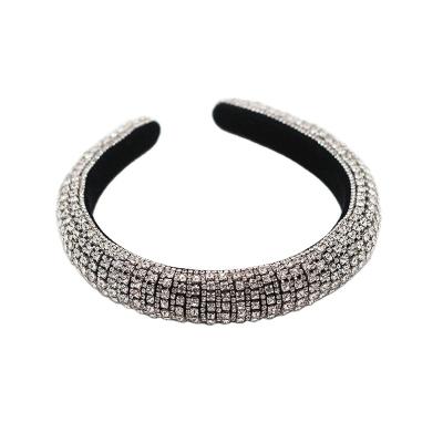 China Crystal Fashion Wide Padded Sponge Soft New Arrival Colorful Diamonds Colored Head Bands for sale