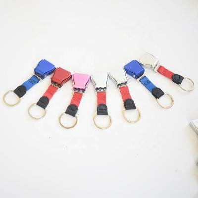 China Wholesale Custom Aluminum Seat Belt Buckle Airplane Logo Souvenir Gifts Promotion Laser Key Chain for sale