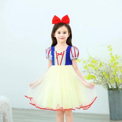 China Sweet Sleeve Snow White Latern Dress For Little Girl for sale