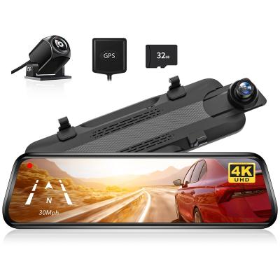 China WOLFBOX G930 Waterproof Dual Lens Dash Cam Front And Rear 4k Car Mirror Dash Cam With Gps Track System for sale