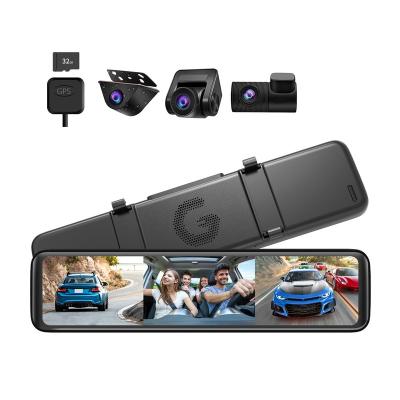 China WOLFBOX G880 360 Wide Angle Dash Cam Waterproof Front And Inside 3 Channel Dash Cam Car Mirror Camera Black Smart Dash Cam With GPS for sale